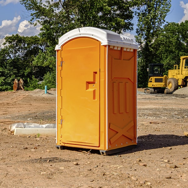 how often are the porta potties cleaned and serviced during a rental period in Shaw